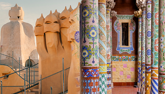 2施設チケット：カサ・ミラ（ラ・ペドレラ）＆カタルーニャ音楽堂